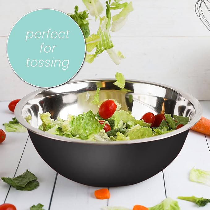 Stainless Steel Mixing Bowls Set, 5-Piece Meal Prep & Food Storage | .75 - Image 3