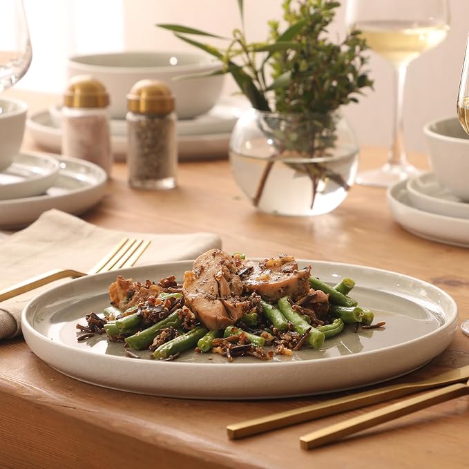 Gibson Elite Tahoe Sunset 12-Piece Reactive Stoneware Dinnerware Set – Matte - Image 3