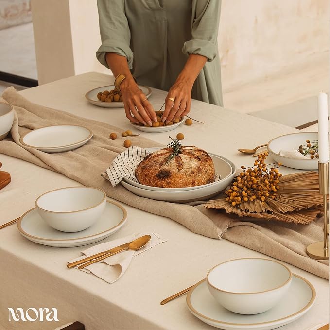 MORA Jumbo and Large Serving Dishes Set of 2, 13 inch and 12 inch Ceramic - Image 7