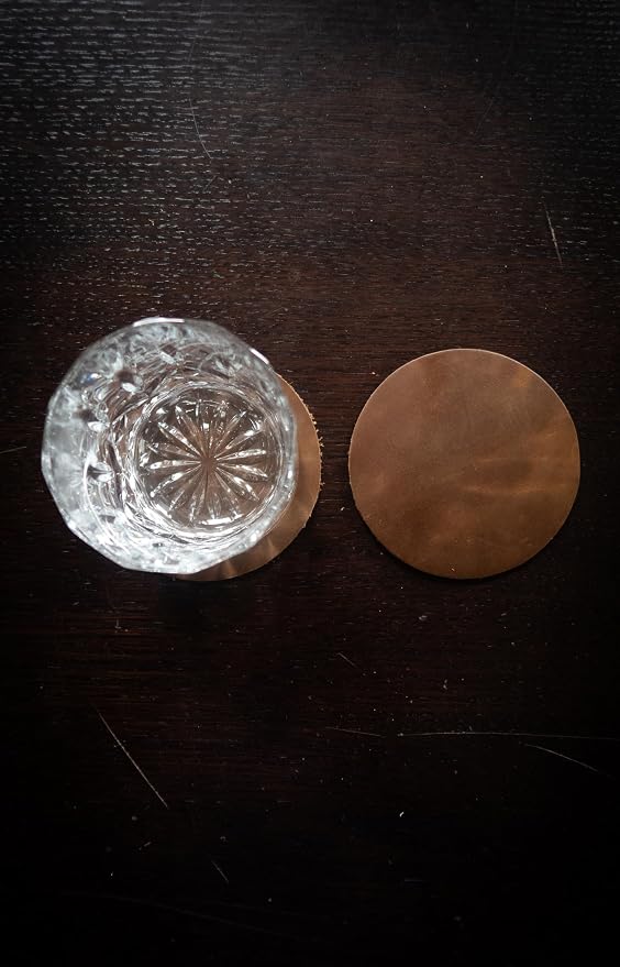 Real Natural Grain Leather Coasters – Durable Non-Slip Distressed Design - Image 3