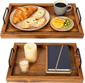 Besti Rustic Vintage Food Serving Trays | Nesting Wooden Board by Besti