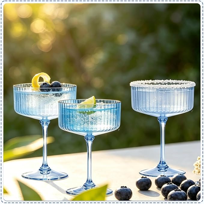 24PCS Plastic Martini Glasses, Unbreakable Reusable Champagne Coupe, Removable - Image 5