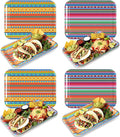 Vesici 4 Pack Mexican Melamine Serving Trays, 13 x 10 in Rectangular Decorative by Vesici