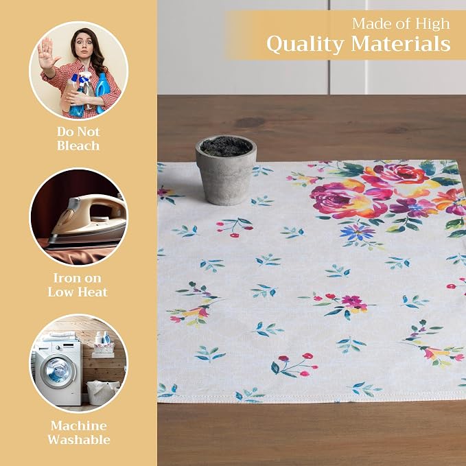 Maison d' Hermine Placemats Set of 4 Reusable 100% Cotton | Cloth Place Mats - Image 3