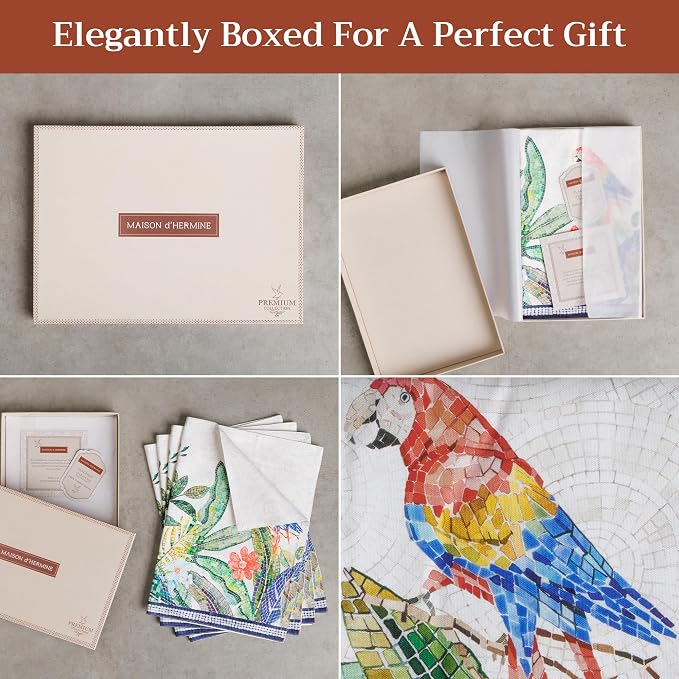 Maison d' Hermine Placemats Set of 4 Reusable 100% Combed Cotton | Cloth Place - Image 6
