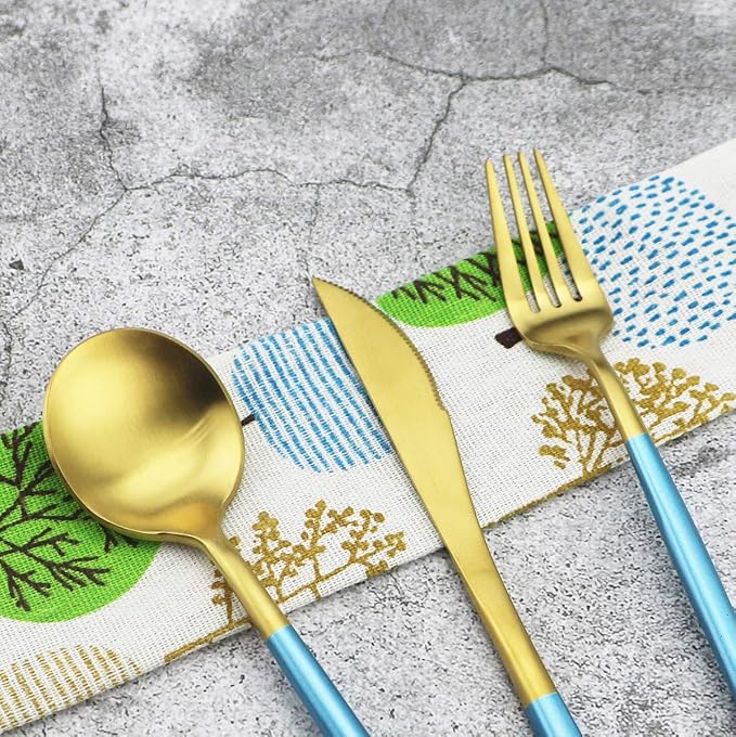 20-Piece 18/10 Stainless Steel Flatware Silverware, Luxury Dinnerware Set - Image 7