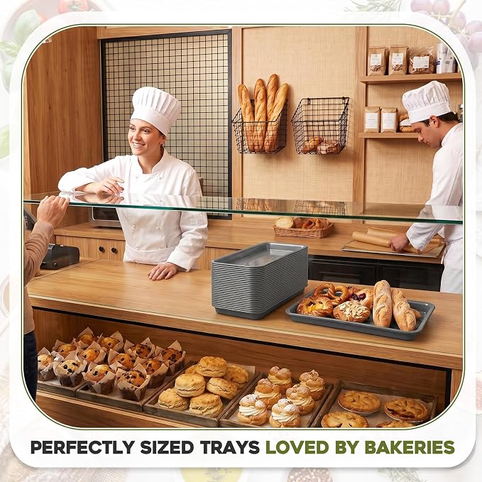 20 Pcs Serving Platters 14 x 6 Inch Rectangle Serving Trays Reusable Food Tray - Image 7