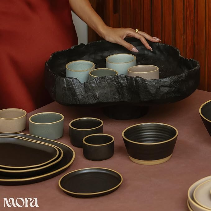 MORA Serving Platter Set of 3, Giant & Mega Ceramic Oval Platters - Image 8