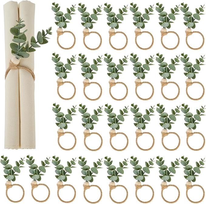APTWOW 36PCS Napkin Rings, Easter Napkin Rings, Wood Bead Farmhouse Napkins by APTWOW
