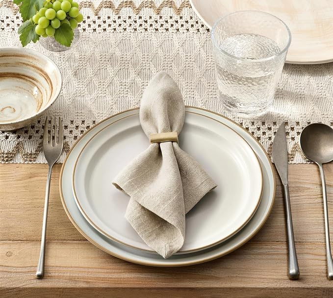 Macrame Side Trim Boho Woven Table Runner, Jute 12x72 Inch | Crochet Hollow - Image 2