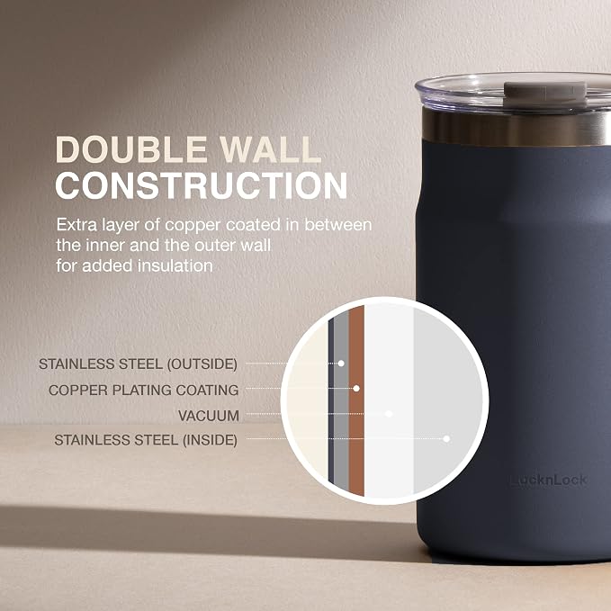 LocknLock Metro Mug, Premium 18/8 Stainless Steel Metal, Double Wall Insulated - Image 4