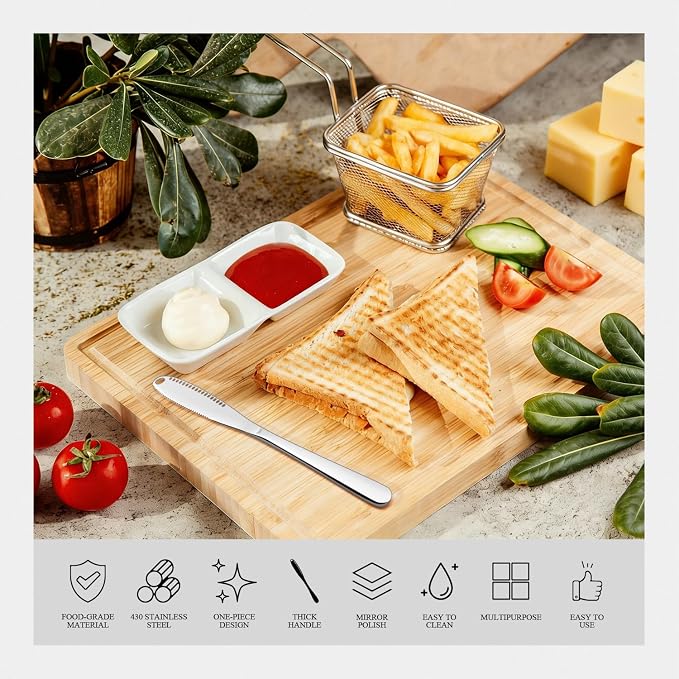 Butter Knife 3-in-1 Stainless Steel Butter Spreader Knife - Image 4