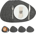 Faux Leather Placemats Set of 4, Dual Sided by Chitomars