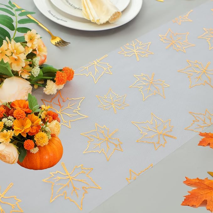 Snowkingdom 2 Pcs Gold Table Runner - Image 6