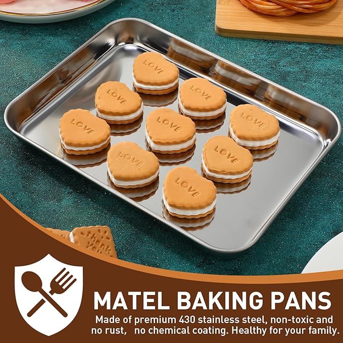 meekoo 24 Pcs Baking Sheet Pan Cookie Sheet Set - Image 4