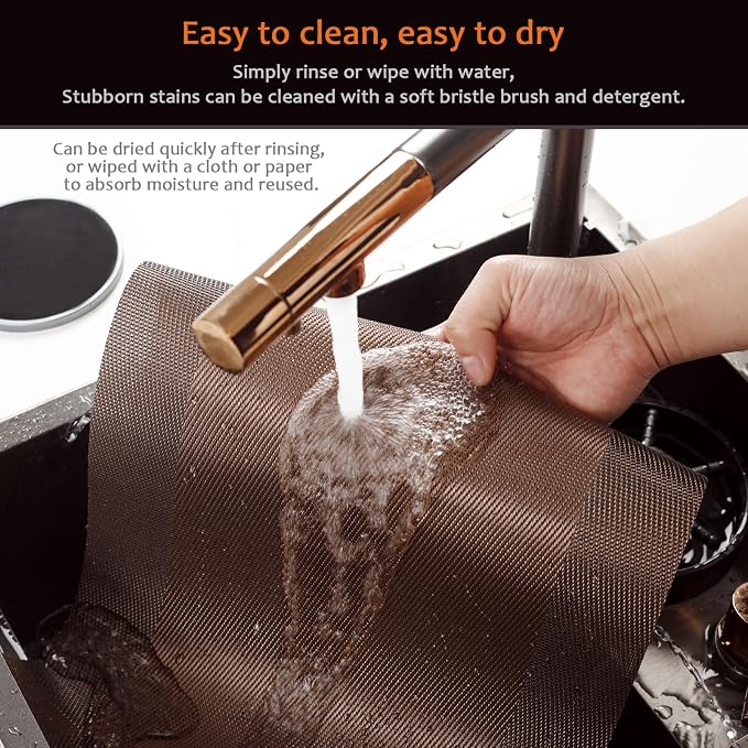 Brown Vinyl Placemats Set of 8, Heat Resistant Table Placemats | 18x12 inch - Image 5