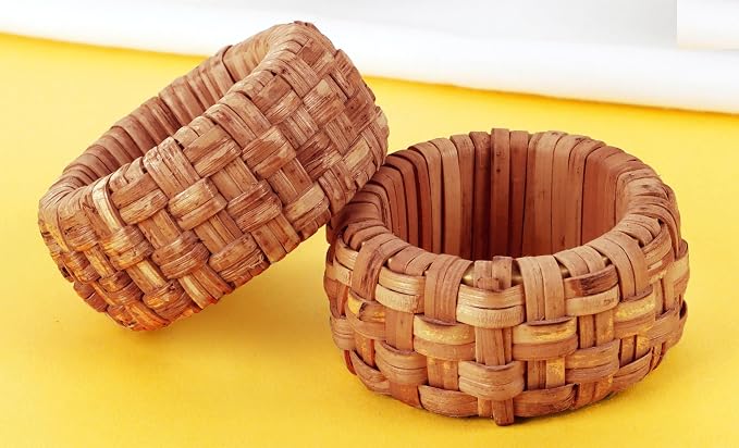 Handwoven Napkin Ring Set of 12 - Image 4