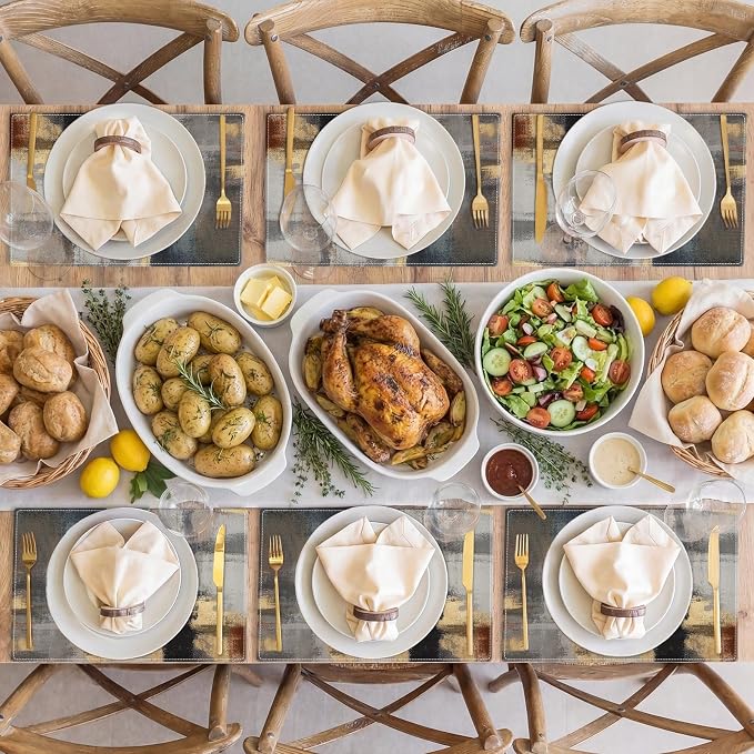 Emvency Farmhouse Placemats Set of 6, 12x18 Inch - Image 6