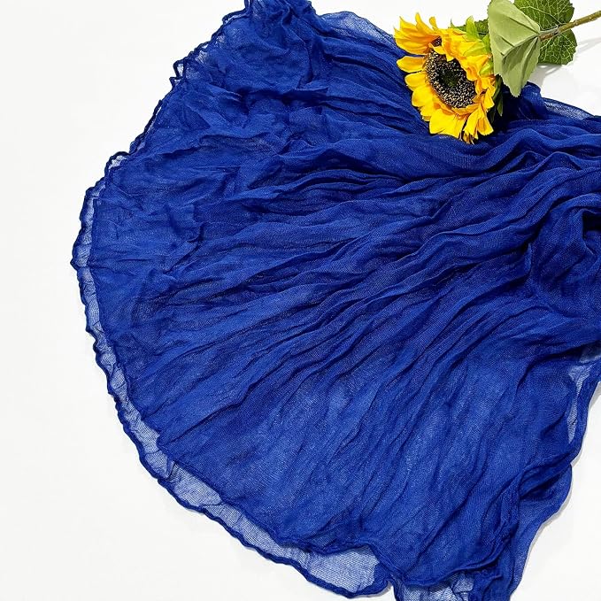 12Pack Royal Blue Cheesecloth Table Runner 20 x 120 inch Gauze Table Runner | - Image 5