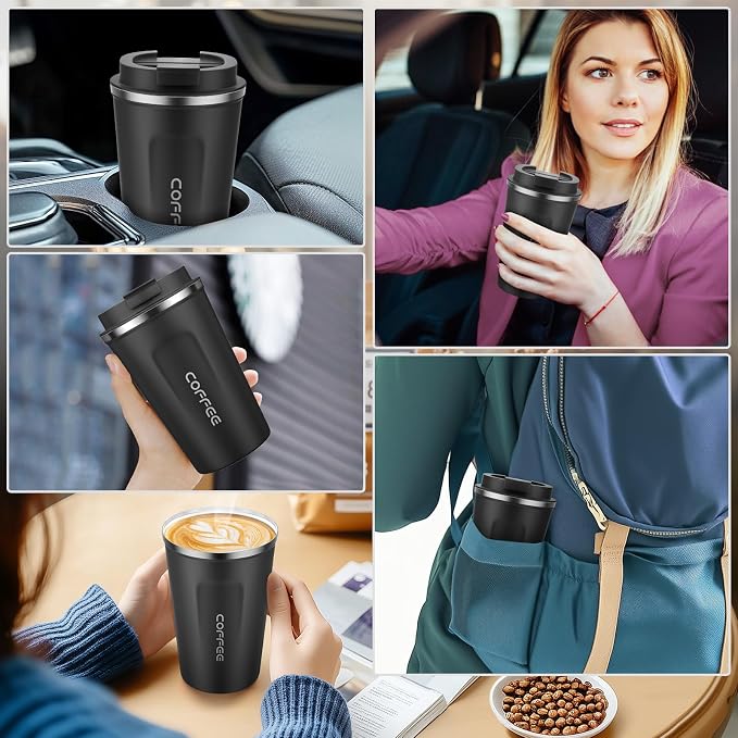 MOMSIV 12oz Travel Coffee Mug, Insulated Coffee Cup - Image 7