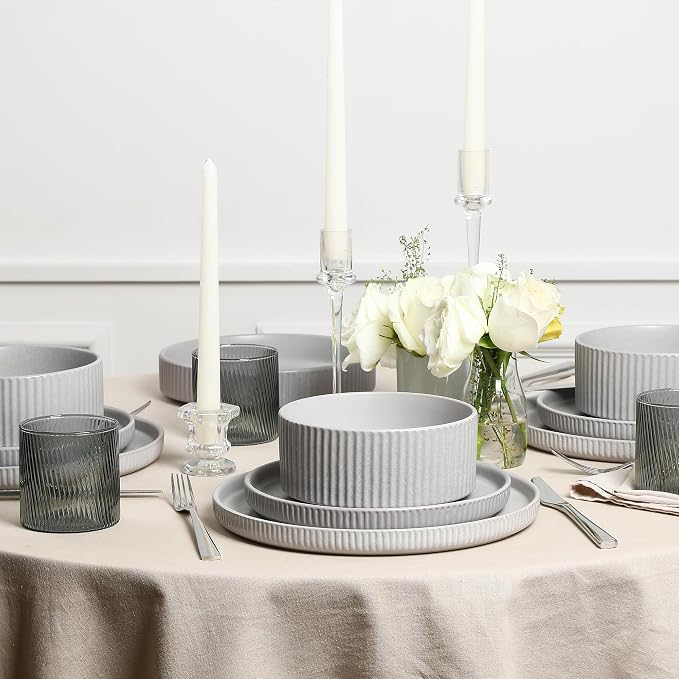 Stone Lain Haven Stoneware 16-Piece Dinnerware Set, Plates and Bowls Sets - Image 2