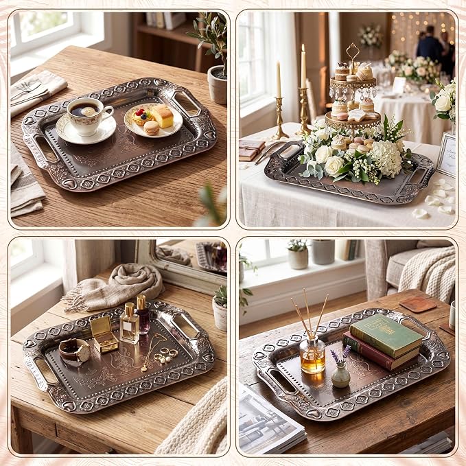 3 Pack Metal Serving Trays - Image 4