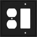 Modern Edge Decorative Wall Plate Switch Plate Outlet Cover, Durable Solid Zinc by HenneBery