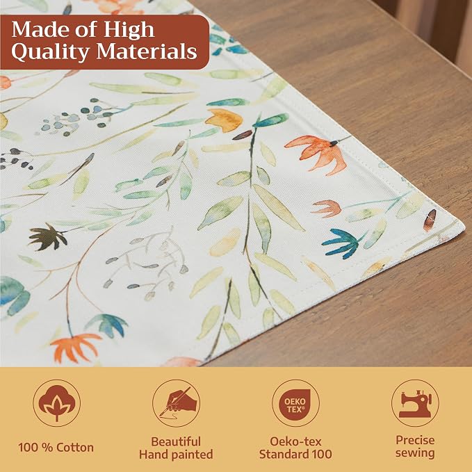 Maison d' Hermine Placemats Set of 4 Reusable 100% Cotton | Cloth Place Mats - Image 3