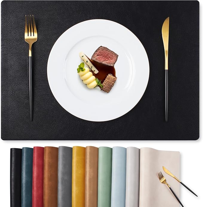 MOSAYT Vinyl Placemats Set of 8-12 X 17 Inch by MOSAYT