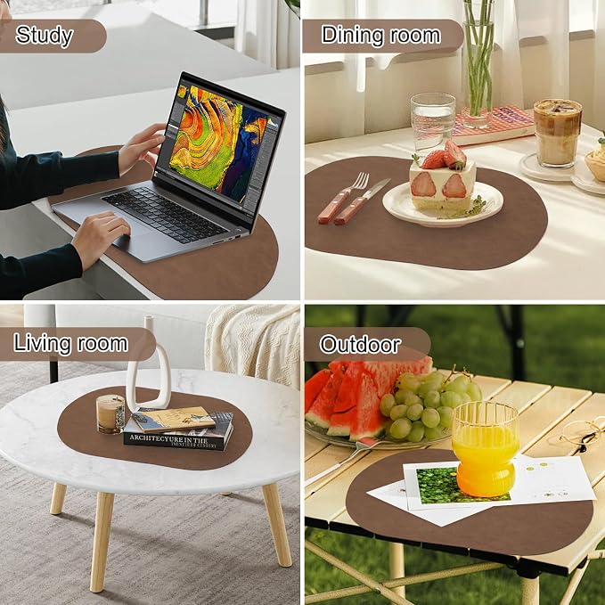 Faux Leather Placemats Set of 6 - Image 7