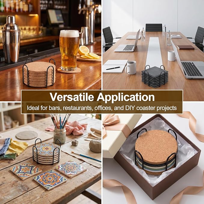 20 Pcs Metal Coaster Holder Square 4 Inch Iron Coaster - Image 7