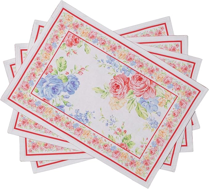 Maison d' Hermine Placemats Set of 4 Reusable 100% Cotton | Cloth Place Mats by MaisondHermine
