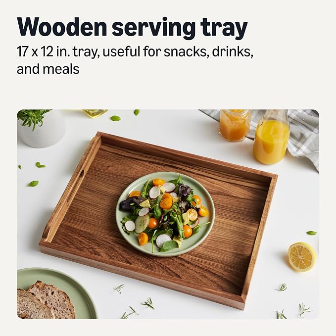 Amazon Basics Wooden Serving Tray - Image 2