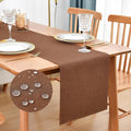 Faux Linen Table Runner Water Resistant 13 x 48 in, Coffee Table Runner by Nacuci