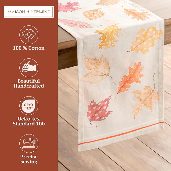 Maison d' Hermine Table Runner 100% Cotton 14.50" x 108" | Table Runners 108 - Image 2
