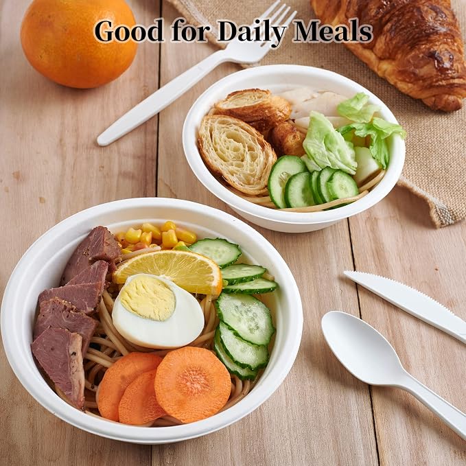 150 Pack 12 oz Compostable Paper Bowls Disposable - Image 7