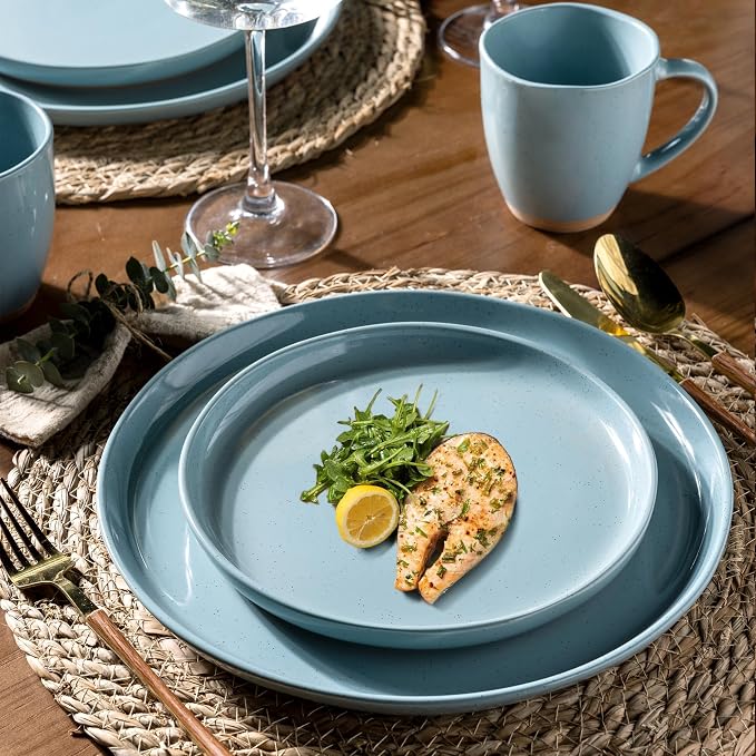 AmorArc Dinnerware Sets for 8, 24 Pieces Ceramic Plates and Bowls Set | Scratch - Image 5