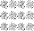 KPOSIYA Hollow Out Flower Napkin Ring Holder Metal Napkin Rings Set of 20 by KPOSIYA