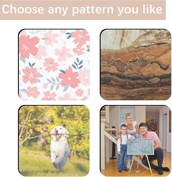 50 PCS Sublimation Coasters Blanks Bulk, 4x4 Inch Square Blank Cup Mat Rubber - Image 5