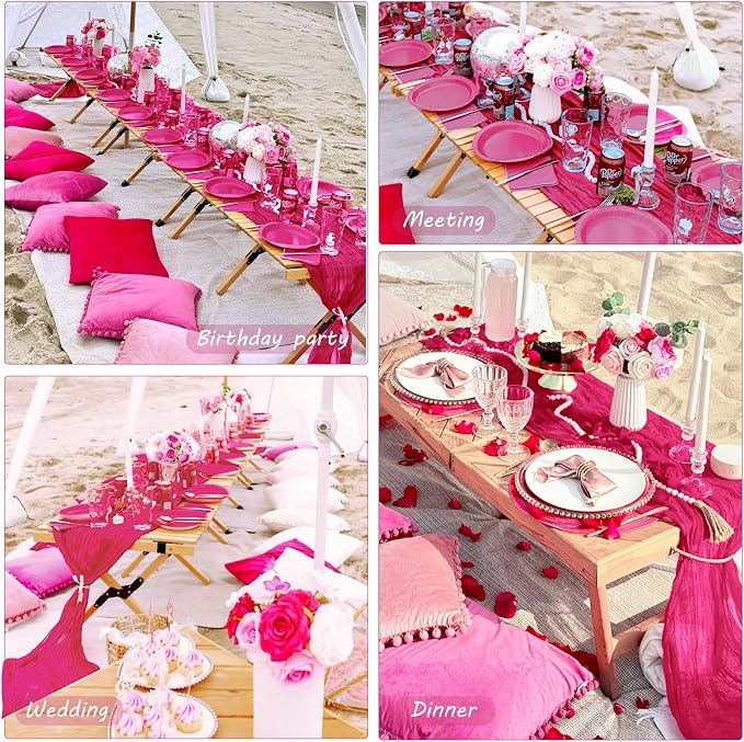 12 Pack Boho Gauze Table Runner - Image 6