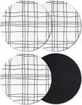 Modern Minimalist Lines Coasters Set of 4 Absorbent Coasters by Unknown