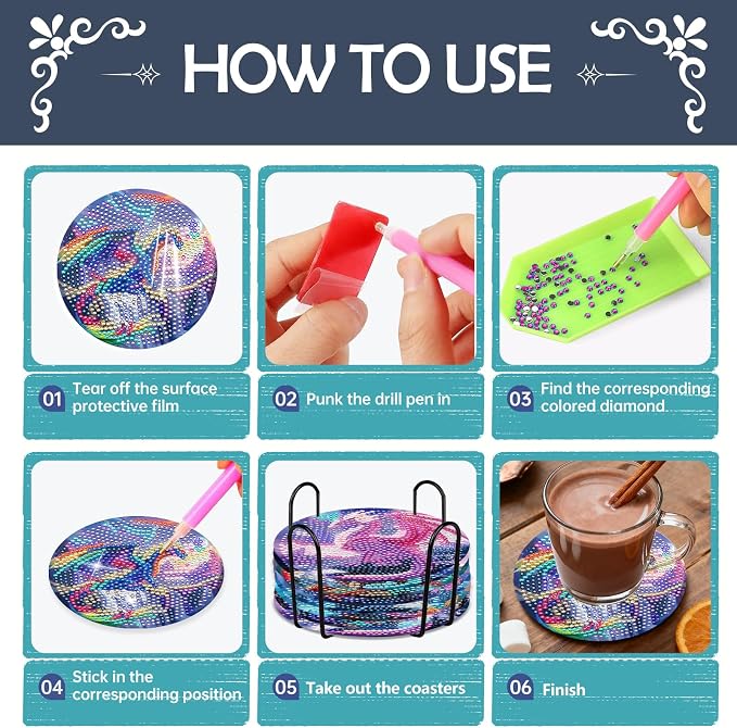 Dragon Diamond Art Painting Coasters - Image 6
