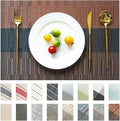 Placemats Set of 12 Vinyl/Plastic Woven Place Mats by Unknown