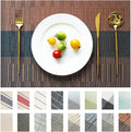 Placemats Set of 6 Vinyl/Plastic Woven Place Mats by Unknown