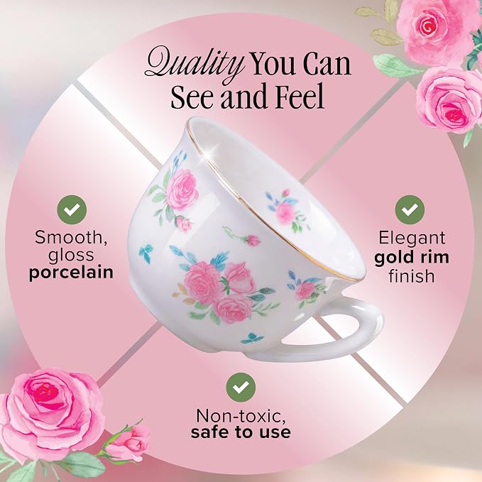 Giggle & Honey® White Floral Tea Party Set - Image 7