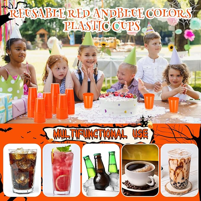 Yungyan 100 Pack 16 oz Stadium Cups Reusable Plastic Cups Blank Drink Stadium - Image 6
