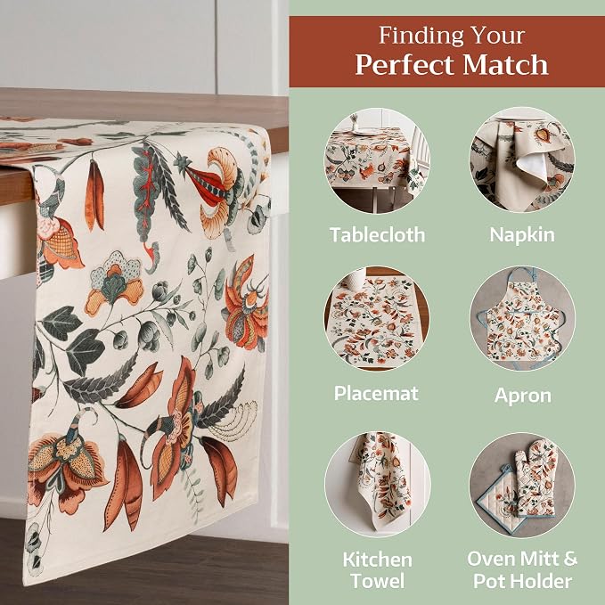 Maison d' Hermine Table Runner 100% Cotton 14.50" x 72" | Table Runners 72 - Image 5