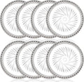 AVLA 8 Pack Crystal Drink Coasters, Glass Round Cup Mat, Dining Room, Coffee by AVLA