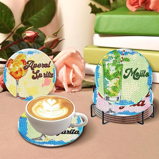 Benjenes 8PCS Diamond Art Coasters Kit - Image 4