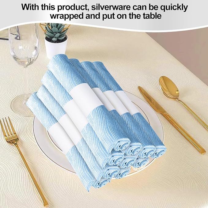 Germiwipe 500 Pcs Napkin Bands, Paper Napkin Rings Self-Adhesive, | Silverware - Image 3